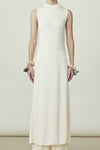SWAYING/KNIT Silk Cashmere Back Slit Long Vest SW24SS1T17 White